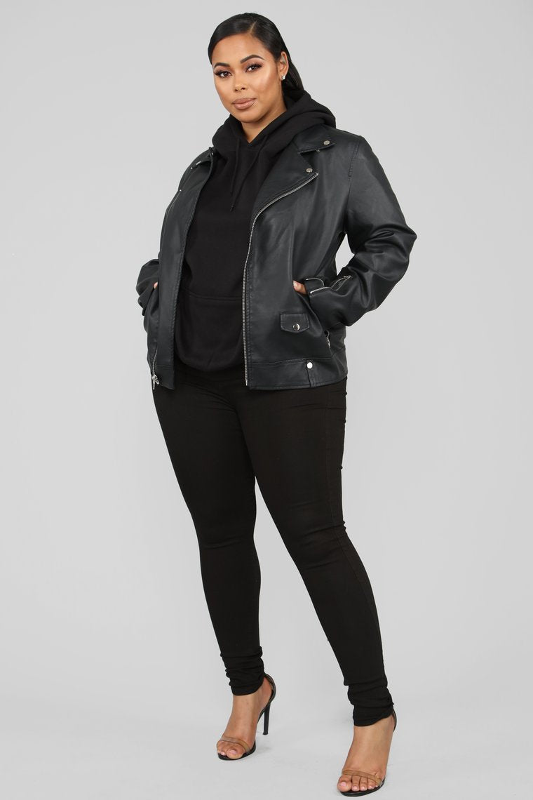 Broken Hearts Moto Jacket - Black