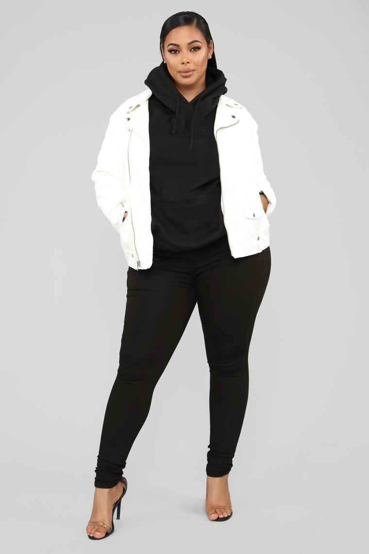 Broken Hearts Moto Jacket - White