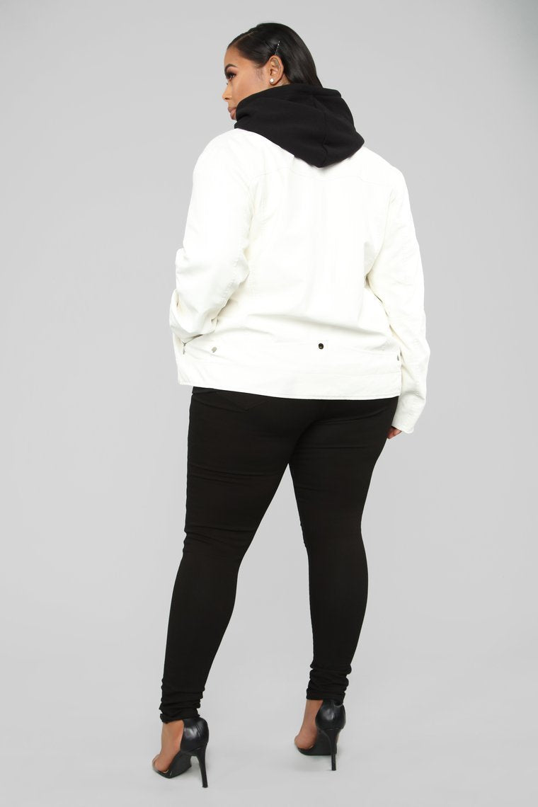 Broken Hearts Moto Jacket - White
