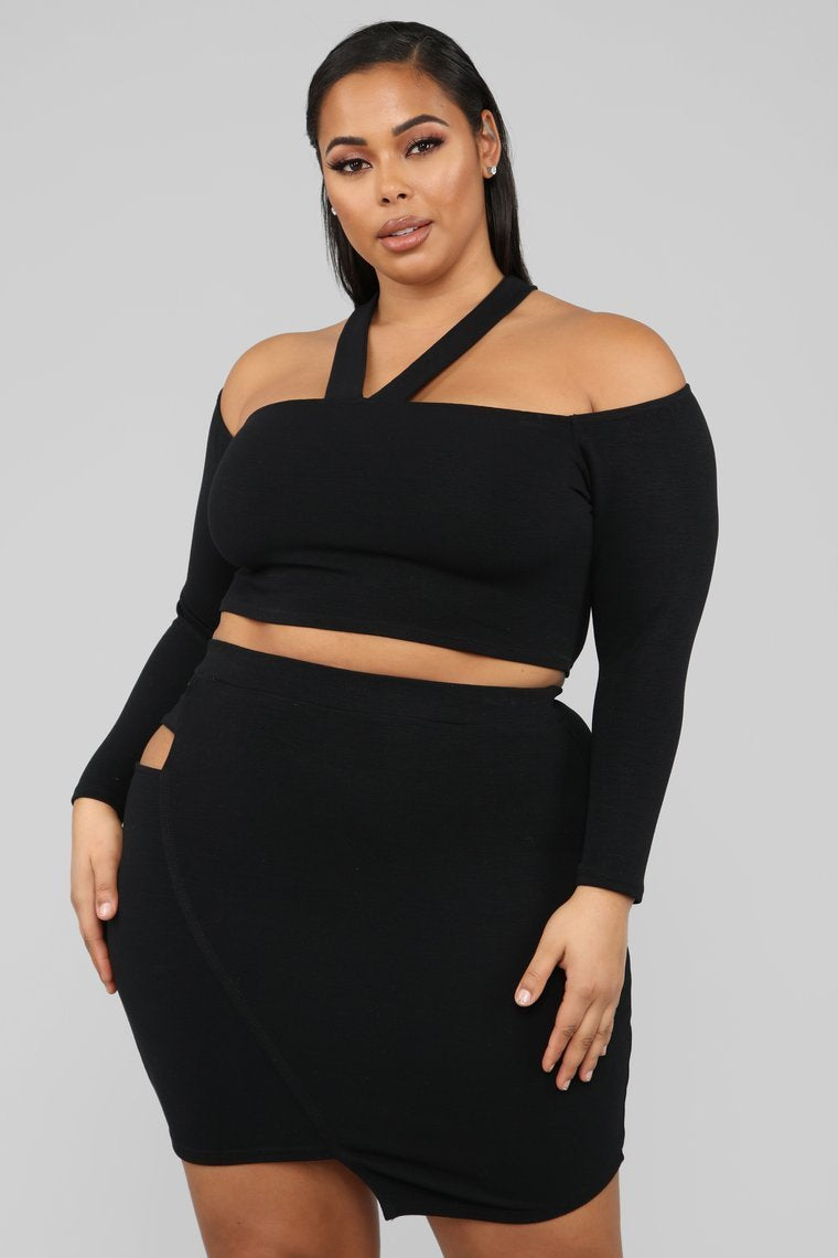 Cut Out For This Skirt Set - Black