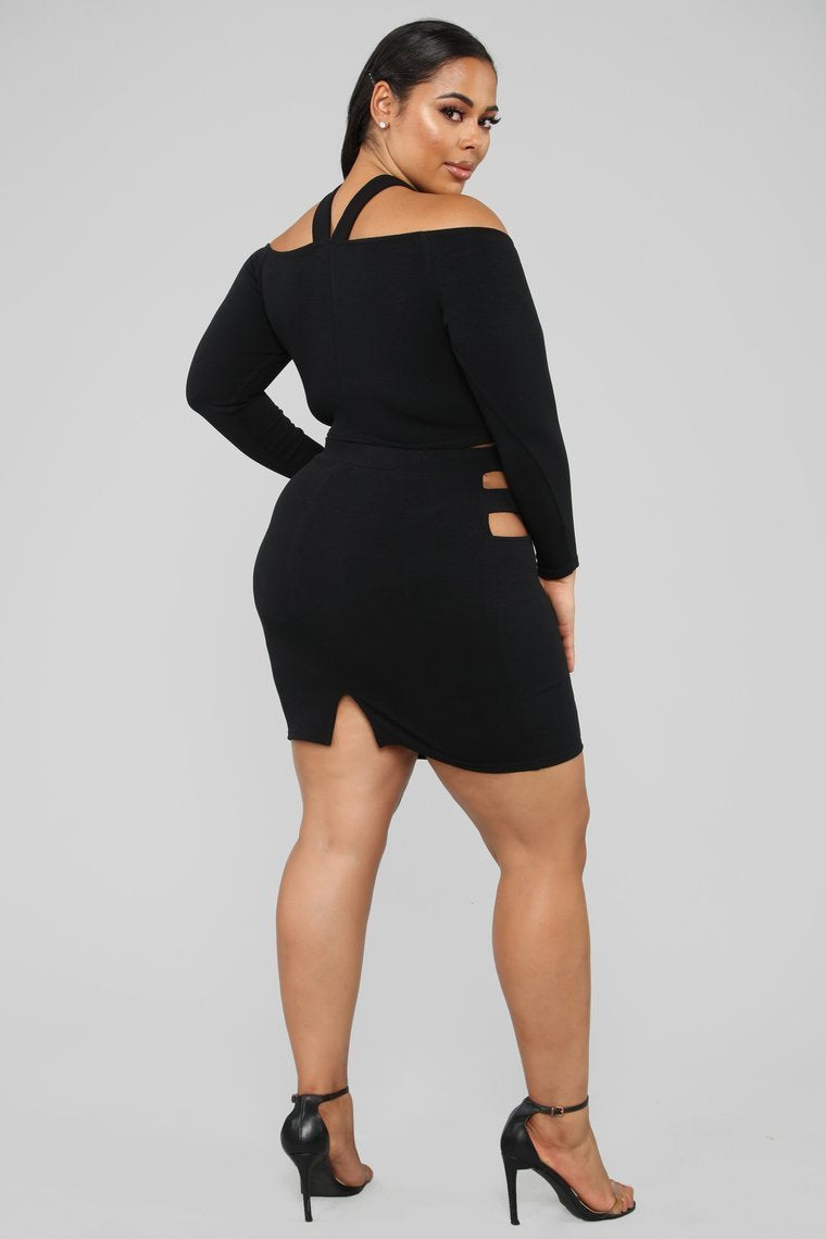 Cut Out For This Skirt Set - Black