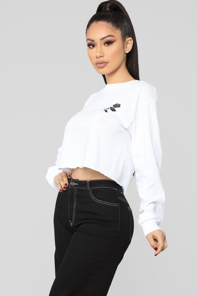 Top LS Je sais que je suis compliqué - Blanc