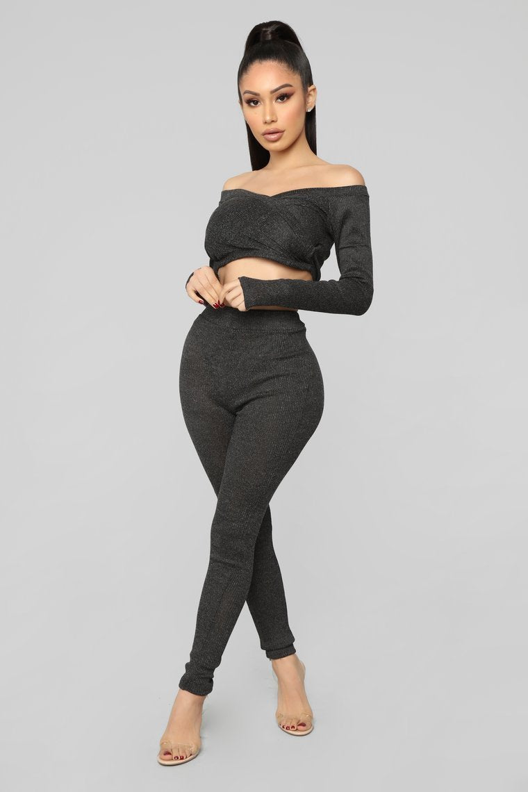 Gotta Warm Up To Me Sweater Set - Black