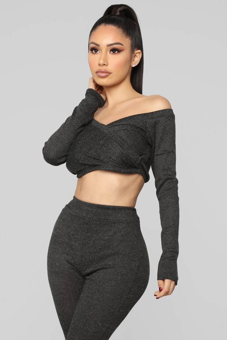 Gotta Warm Up To Me Sweater Set - Black