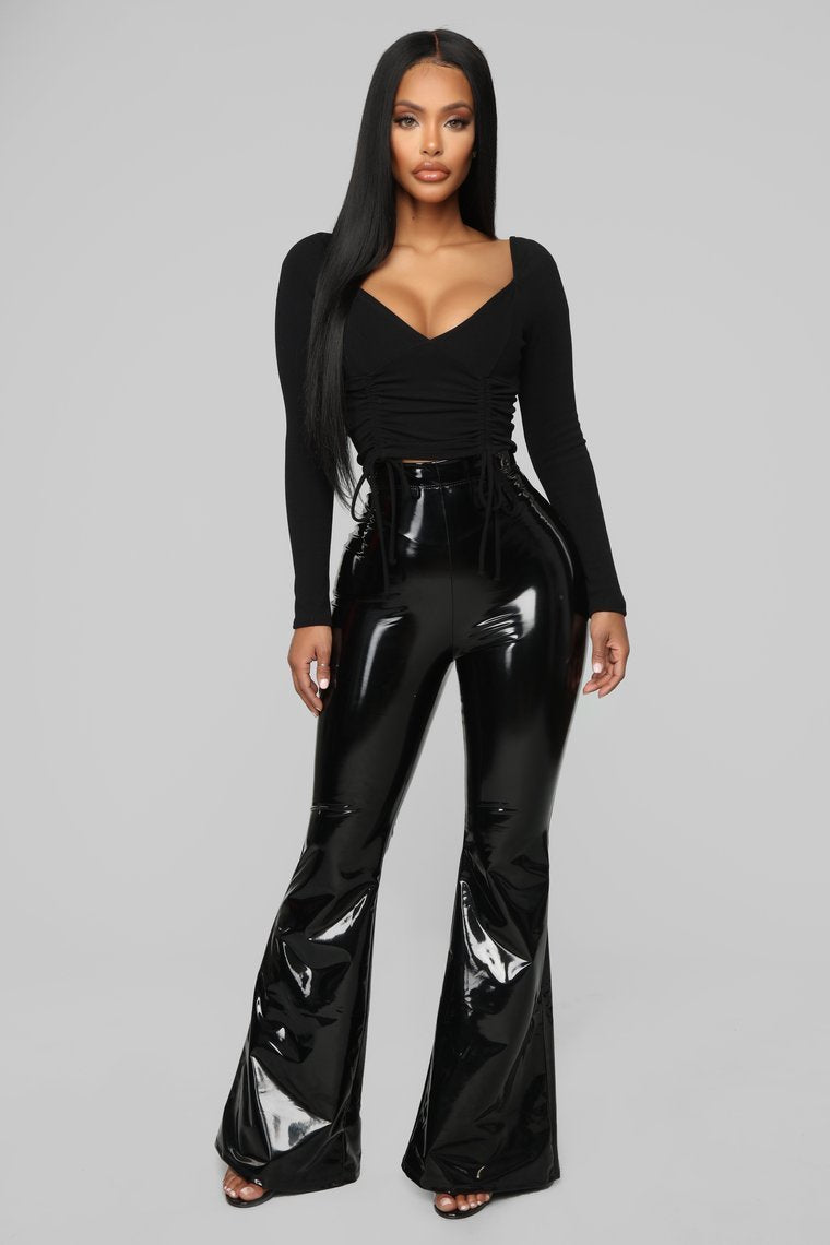 Wild Baby Vinyl Pants - Black