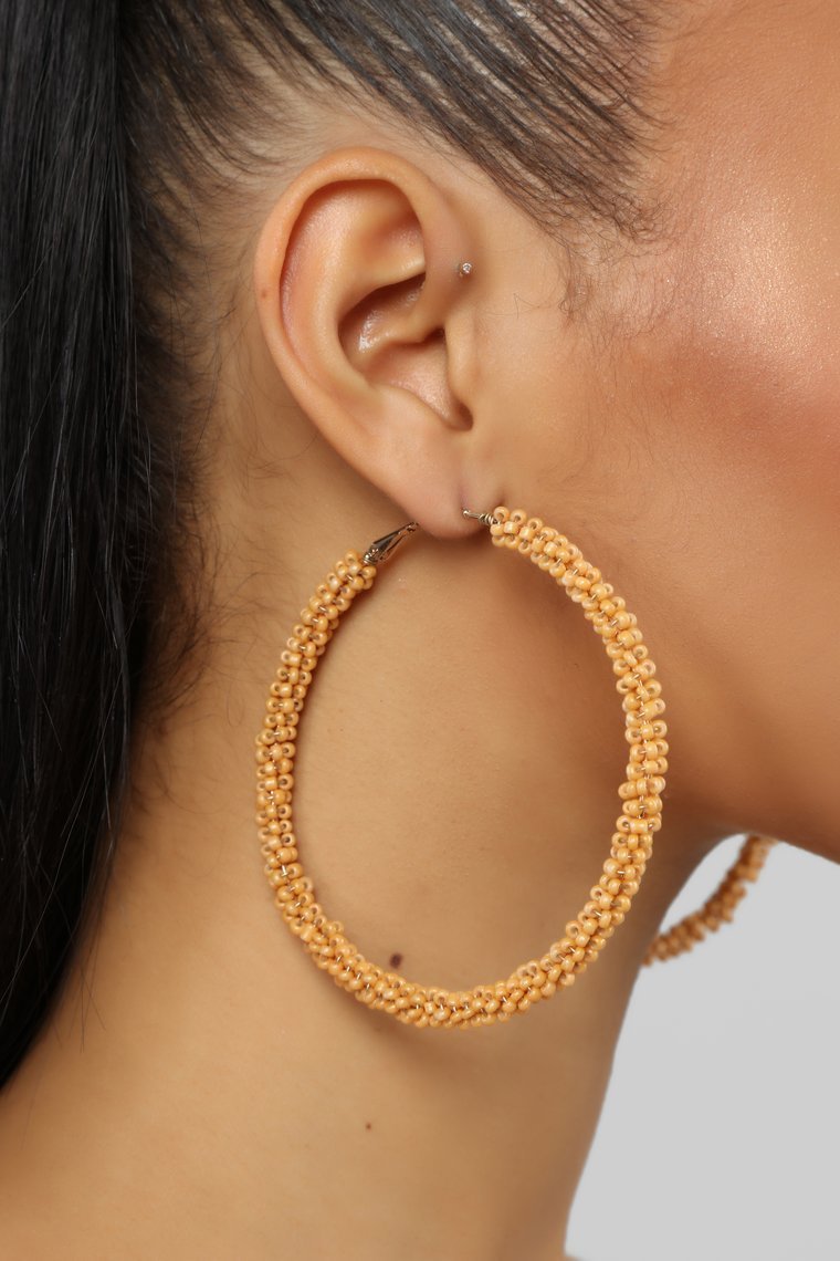 Take The Bead Hoop Boucles d’oreilles - Moutarde