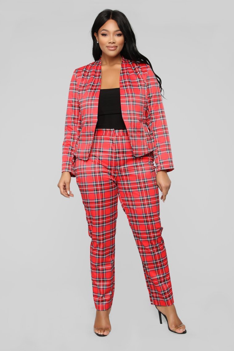 Here With You Pant Set - Red