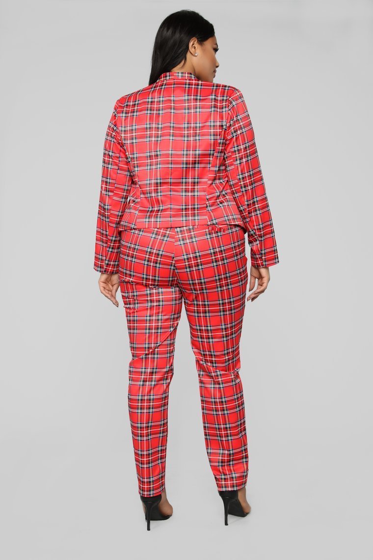 Here With You Pant Set - Red