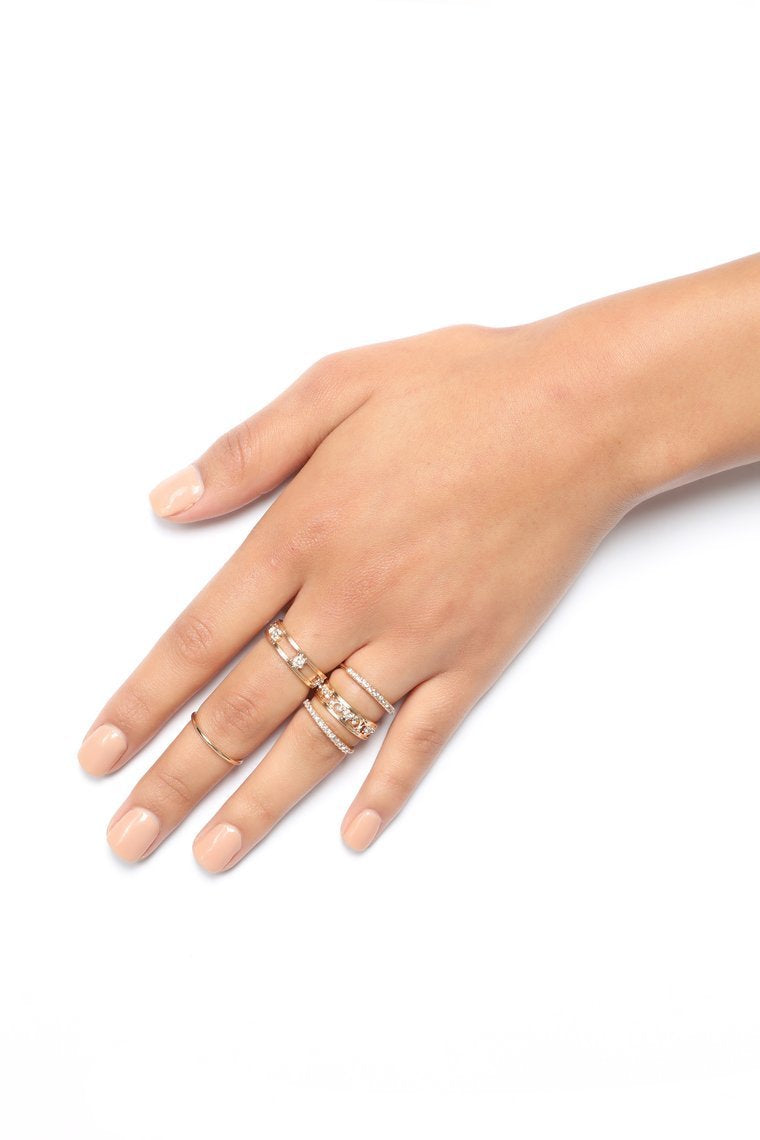Just Mix It Up Ring Set - Gold