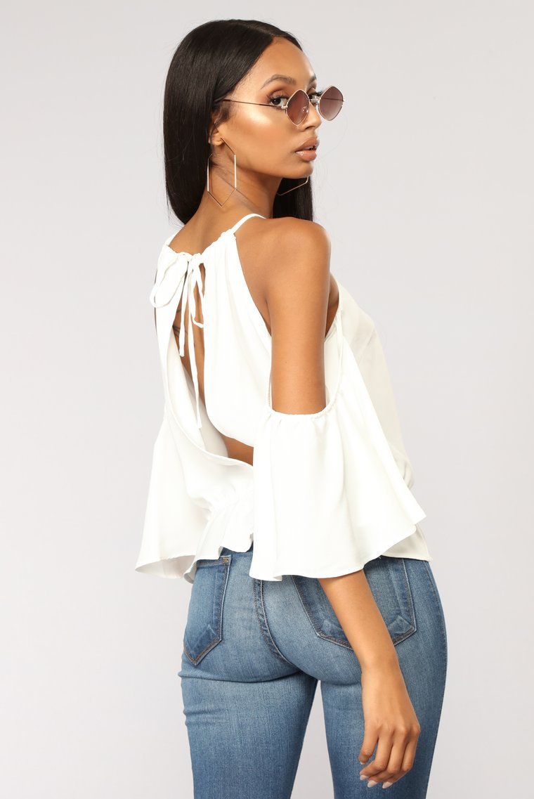 Like Always Cold Shoulder Top - Off White