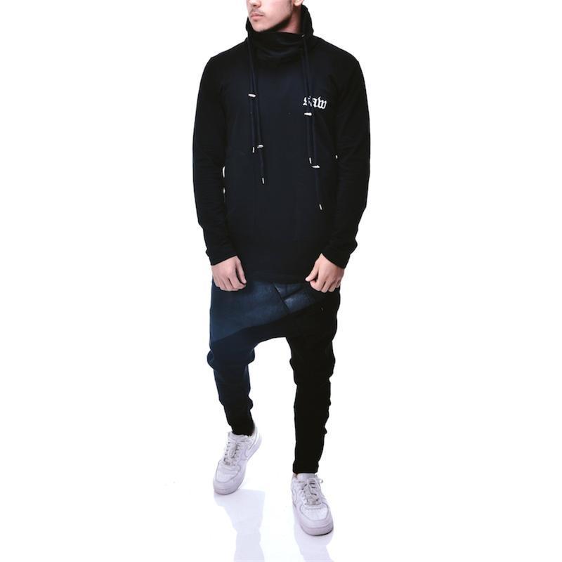 PULL NOIR À COL ROULÉ 3557