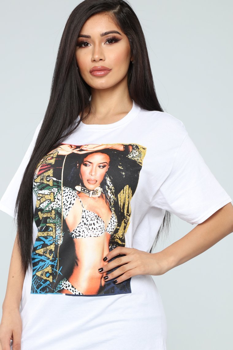 Aaliyah Tunic Tee - White