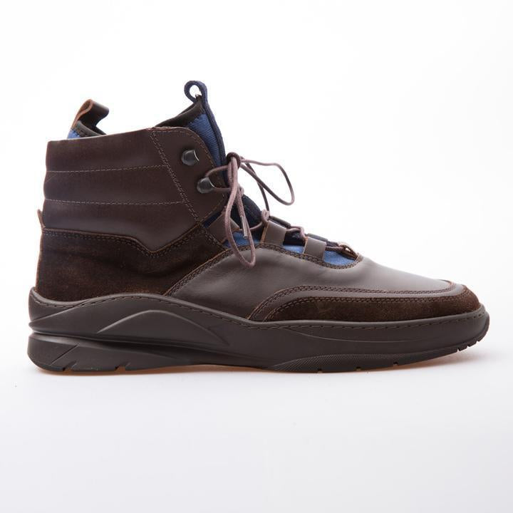 ELON - BROWN & BLUE - CALF LEATHER & NEOPRENE