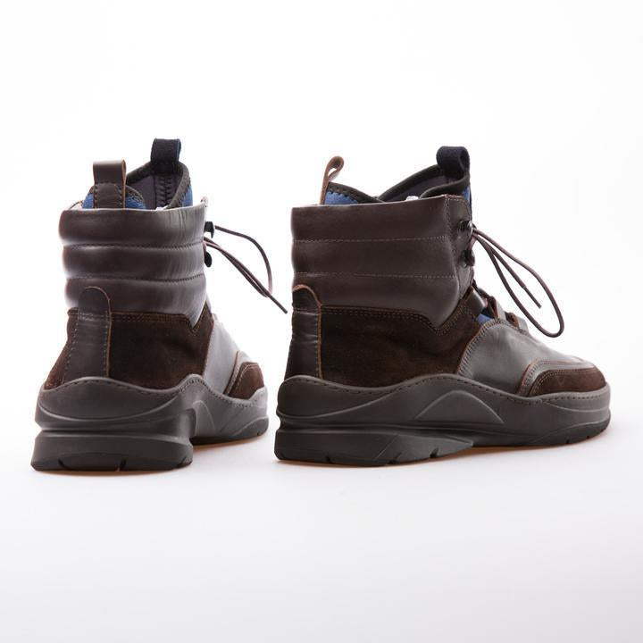 ELON - BROWN & BLUE - CALF LEATHER & NEOPRENE
