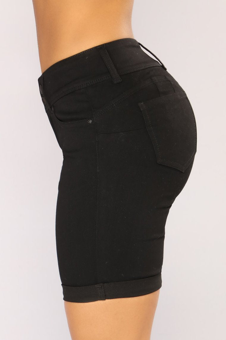 Catalina Booty Lifting Bermuda Shorts - Black