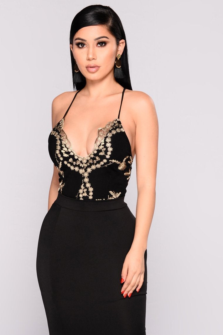 Star In The Night Bodysuit - Black