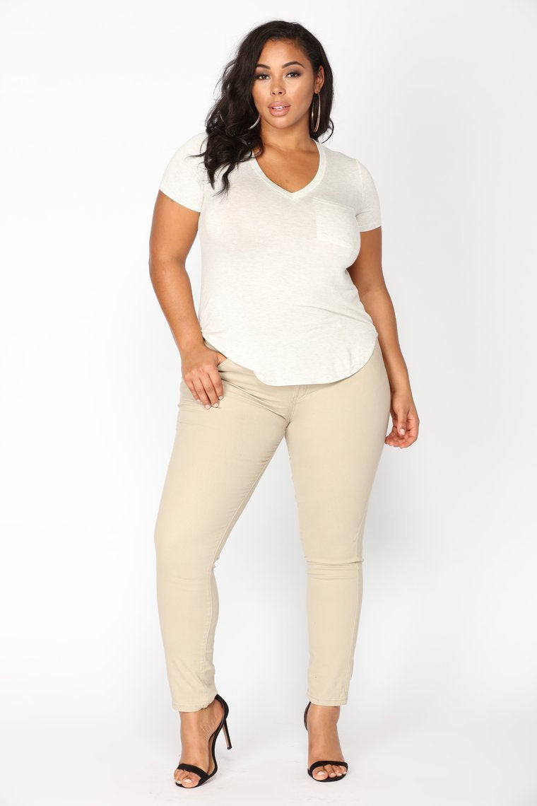 Skinny Uniform Pants - Khaki