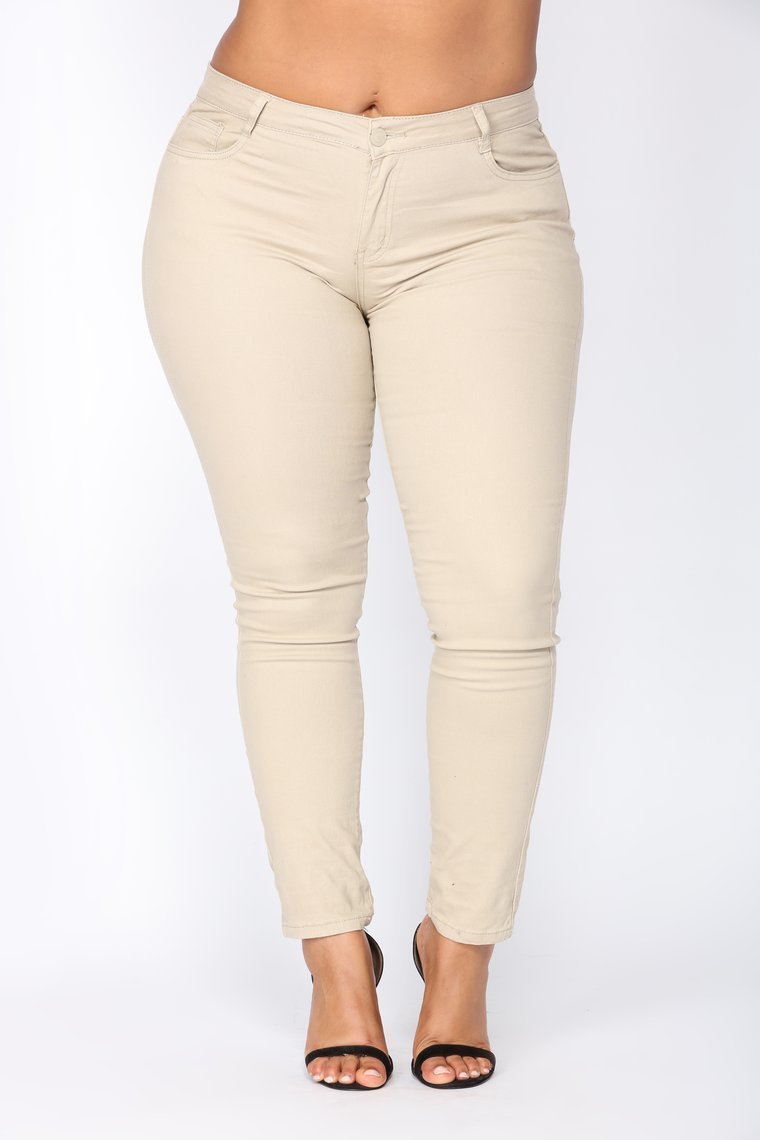 Skinny Uniform Pants - Khaki