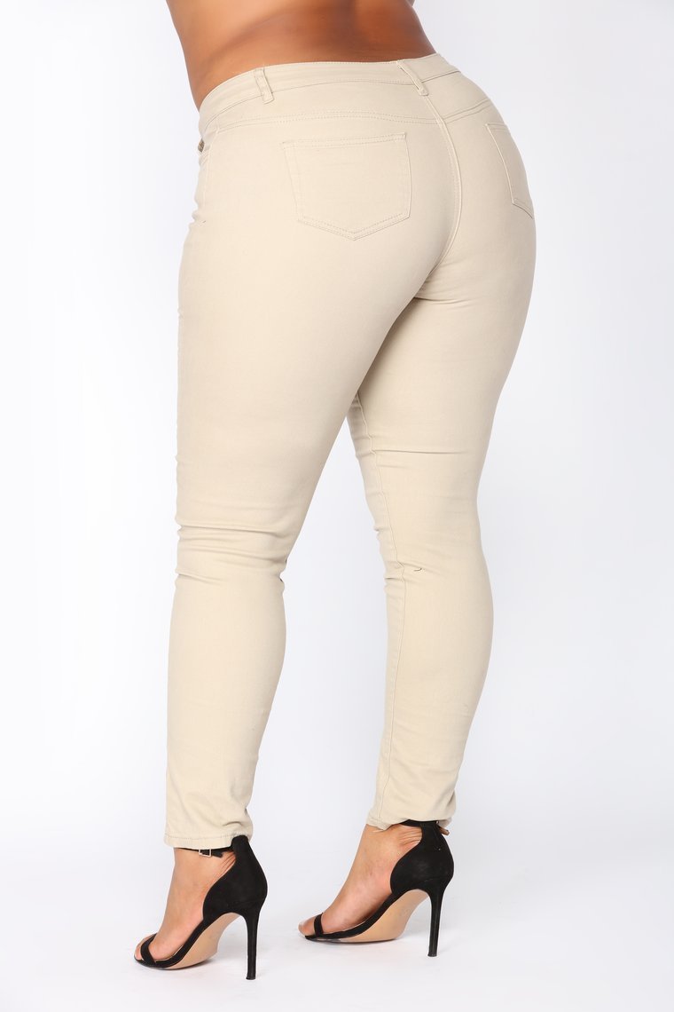 Skinny Uniform Pants - Khaki