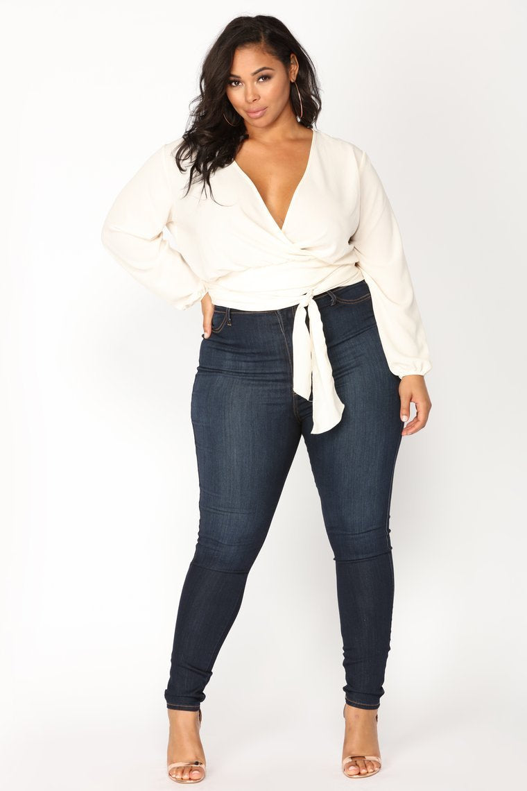 Classic High Waist Skinny Jeans - Dark