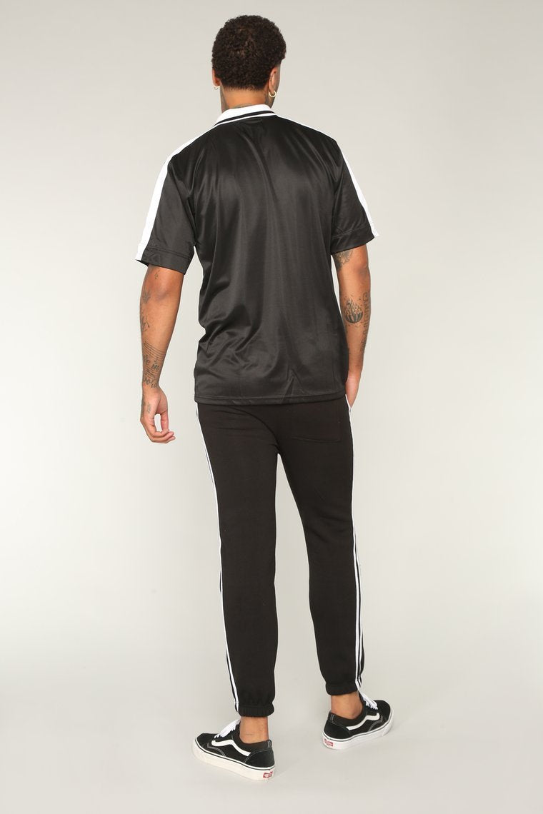 Stripped Joggers - Black/White