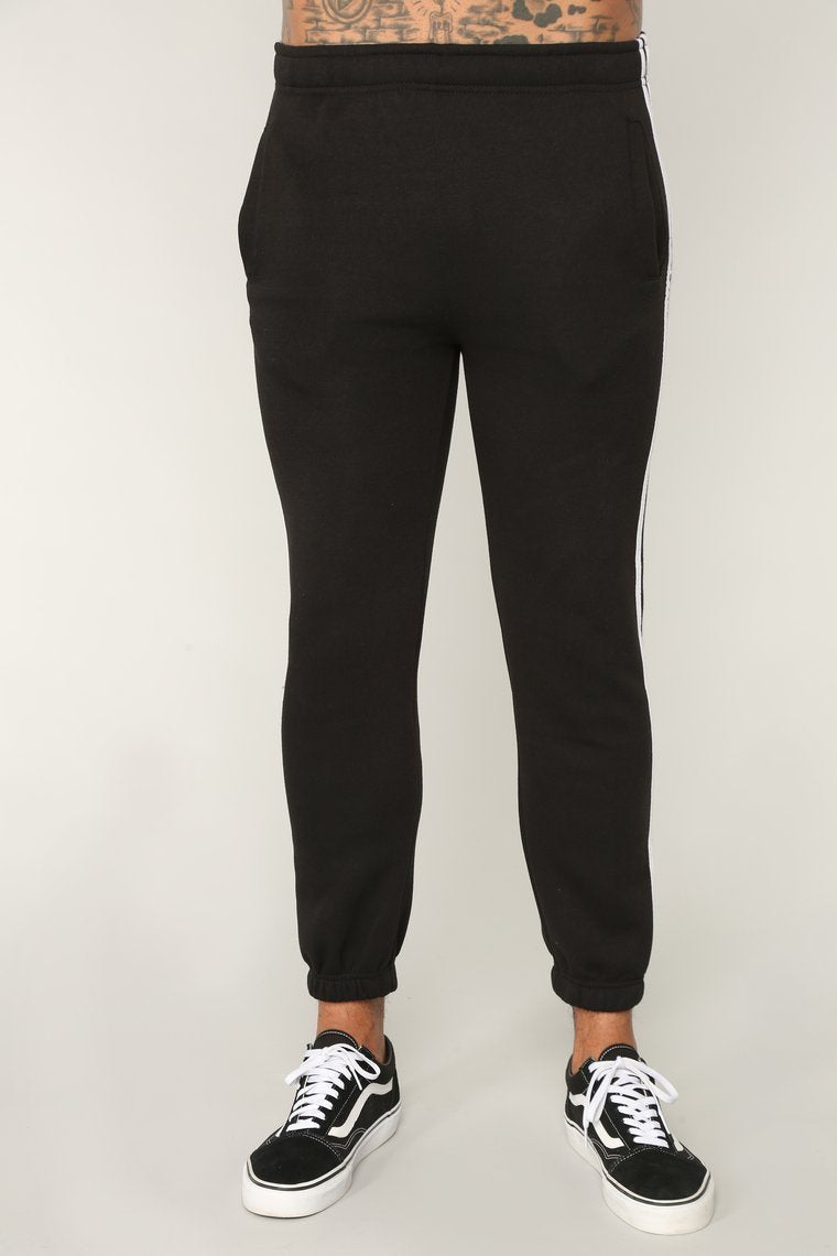 Stripped Joggers - Black/White