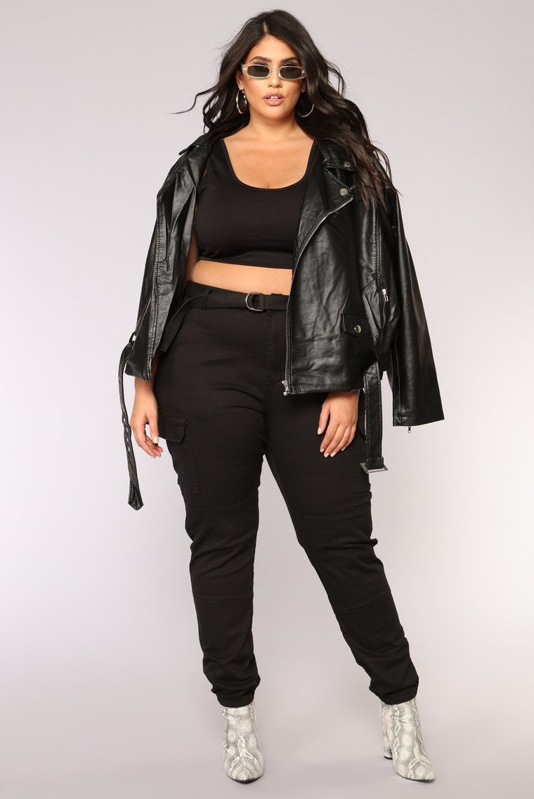Cadet Khloe Oversized Cargo Pants - Black